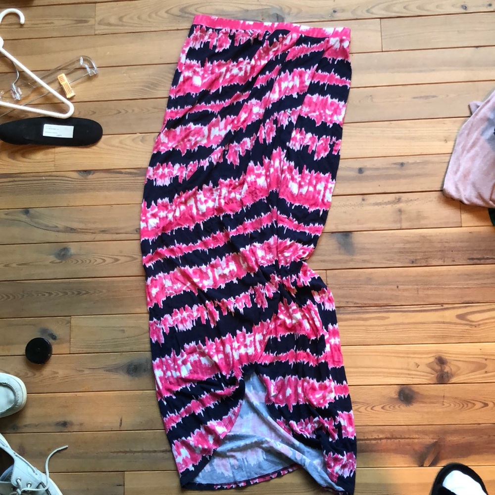 Tart tie dye wrap maxi skirt